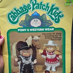 Cabbage Patch Kids Pony & Western Wear Set - Black and Red